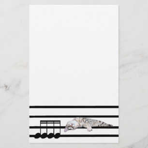 Musical Bengal cat Briefpapier