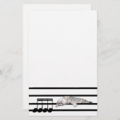 Musical Bengal cat Briefpapier (Voorkant / Achterkant)