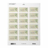  Musical Bird Blue Green & Yellow op Stone Etiket (Full Sheet)