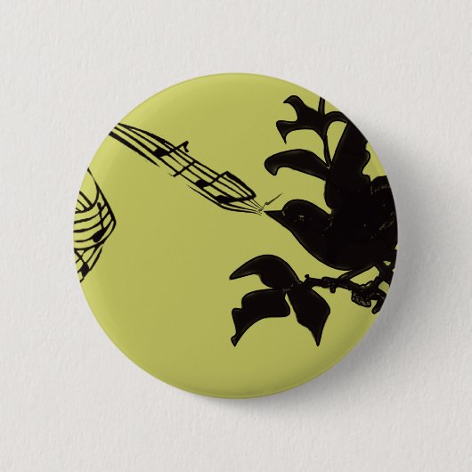 Musical Bird Change Colors Ronde Button 5,7 Cm (Voorkant)