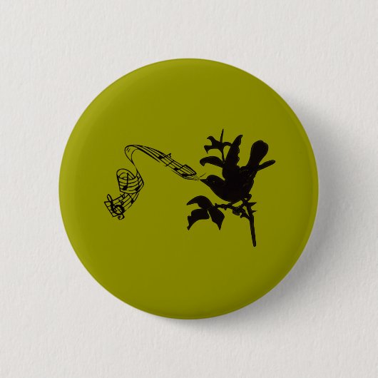Musical Bird Change Colors Ronde Button 5,7 Cm (Voorkant)