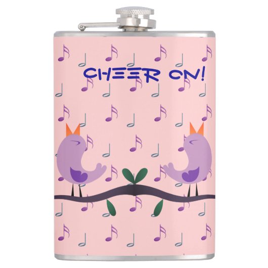 Musical Birds Heupfles (Voorkant)