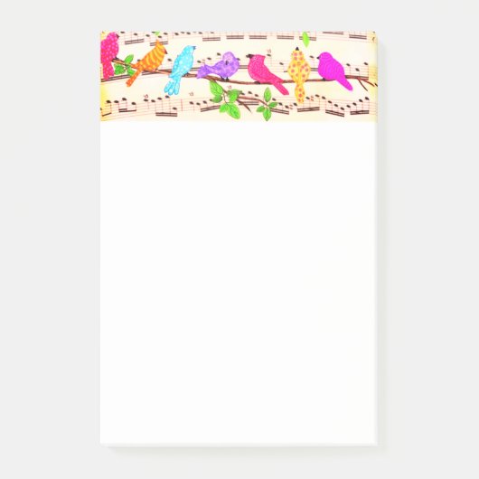 Musical Birds Post-it® notes (Voorkant)