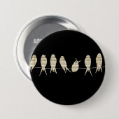Musical Birds Ronde Button 7,6 Cm (Voorkant /achterkant)