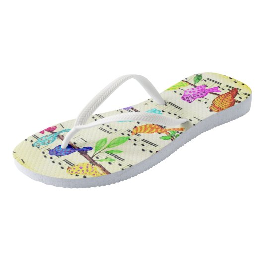 Musical Birds Teenslippers (Schuin)