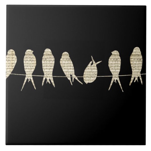 Musical Birds Tegeltje (Voorkant)