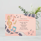 Musical Birthday Party Kaart (Staand voorkant)