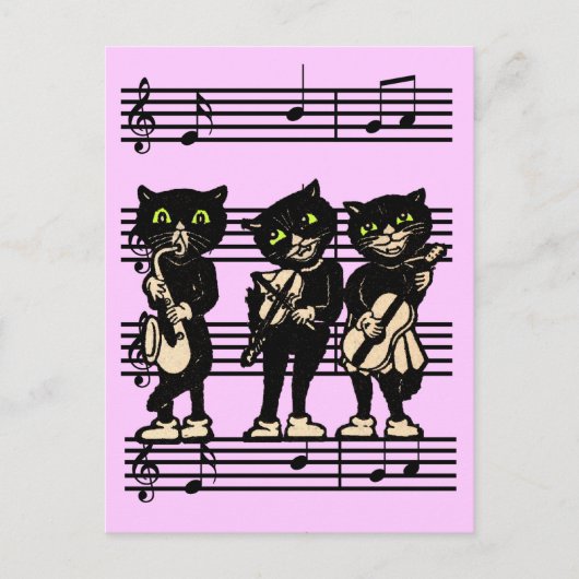 Musical Black Cats Briefkaart (Voorkant)