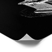  Musical Black van de Afspeelplaat van fonografie Poster (Hoek)