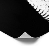 Musical Black White Abstract Acoustic Guitar Poster (Hoek)