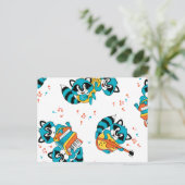 Musical Blue Racoons Briefkaart (Staand voorkant)