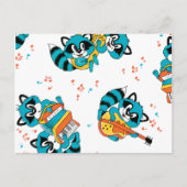 Musical Blue Racoons Briefkaart (Voorkant)