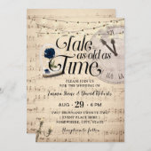  Musical Blue Roos Dome Fairytale Weddenschap Kaart (Voorkant / Achterkant)