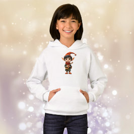 Musical Boy Christmas Elf Girl's Hoodie