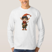 Musical Boy Christmas Elf Mannen T-shirt (Voorkant)