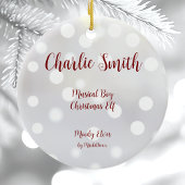 Musical Boy Kerst Elf Keramisch Ornament