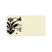 Musical Bumble Bee Damask Adresetiketten Etiket (Voorkant)