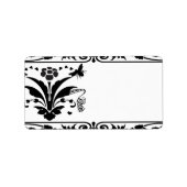 Musical Bumble Bee Damask Borders Shipping Etiket (Voorkant)