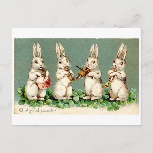 Musical Bunnies Briefkaart (Voorkant)