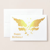 Musical Butterfly Birthday Kaart (Voorkant met envelop)
