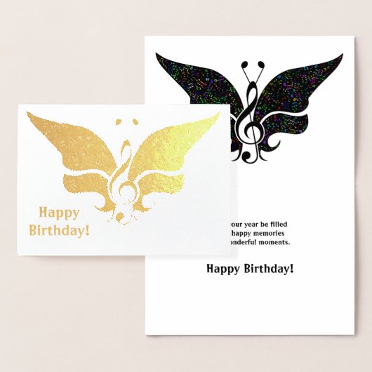Musical Butterfly Birthday Kaart (Display)