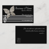 Musical Butterfly Visitekaartjes (Voorkant / Achterkant)