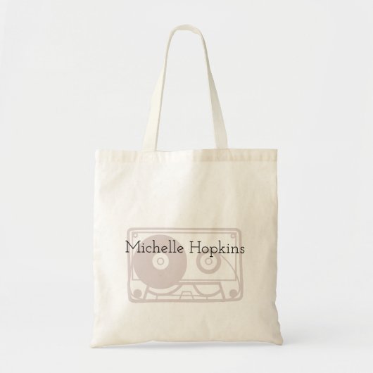 Musical Cassette Classical Music Personalized Tote Bag (Voorkant)
