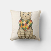 Musical Cat Collage with Harlequin Heart Kussen (Voorkant)