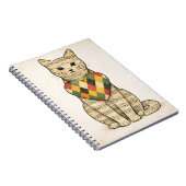 Musical Cat Collage with Harlequin Heart Notitieboek (Rechterzijde)