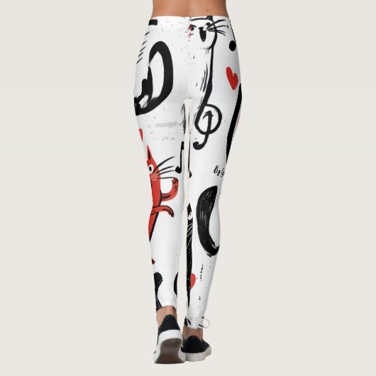 Musical Cat Leggings (Achterkant)