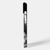 MUSICAL CAT,OWL,VIOLIN,HARP Black White Grey Music Case-Mate iPhone Case (Achterkant / Links)