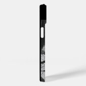 MUSICAL CAT,OWL,VIOLIN,HARP Black White Grey Music Case-Mate iPhone Case (Achterkant / Rechts)