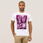 MUSICAL CAT, Pink Fuchsia Paars en White T-shirt (Voorkant volledig)