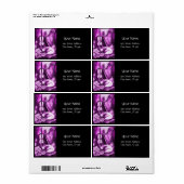 MUSICAL CAT, Roze Paars Violet White en Black Etiket (Full Sheet)