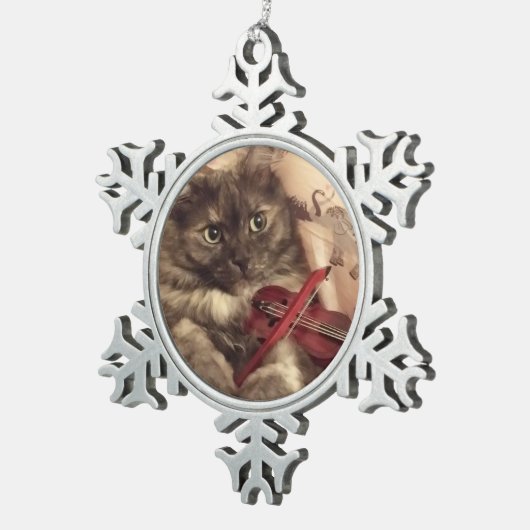 Musical Cat Snowflake Ornament van RoseWrites (Rechts)