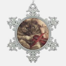 Musical Cat Snowflake Ornament van RoseWrites