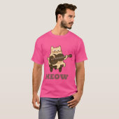 Musical Cat Spelen Gitaar Funny Meow Kat liefhebbe T-shirt (Voorkant volledig)