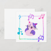 Musical Cat Square Kaart (Voorkant / Achterkant)