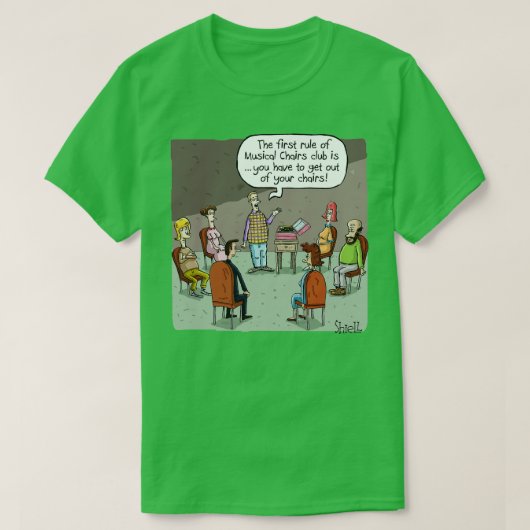 Musical Chairs Club T-shirt (Design voorkant)