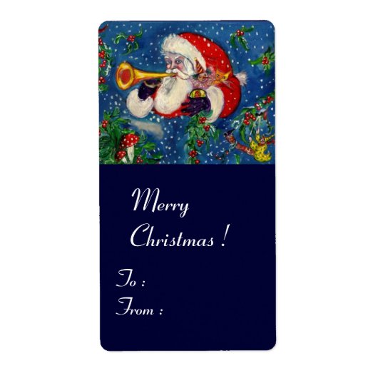 MUSICAL CHRISTMAS NIGHT/SANTA BUGLER ETIKET (Voorkant)