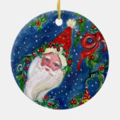 MUSICAL CHRISTMAS NIGHT/SANTA CLAUS BUGLER KERAMISCH ORNAMENT (Achterkant)