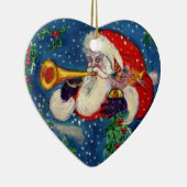 MUSICAL CHRISTMAS NIGHT/SANTA CLAUS BUGLER KERAMISCH ORNAMENT (Rechts)