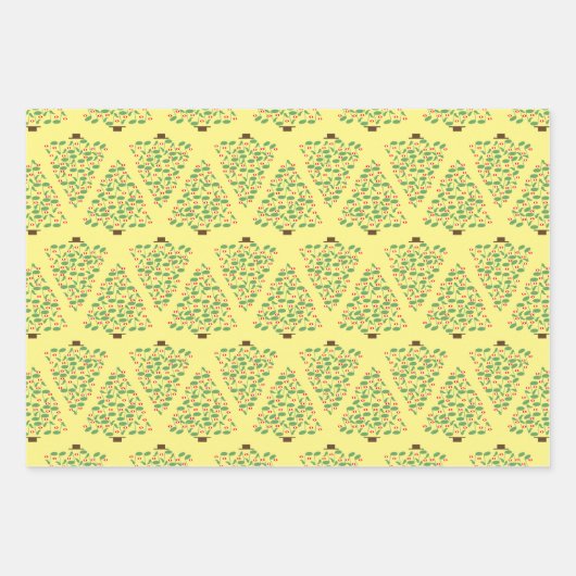 Musical Christmas Tree Wrapping Paper Sheets (Voorkant 3)
