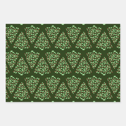 Musical Christmas Tree Wrapping Paper Sheets (Voorkant 2)