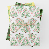 Musical Christmas Tree Wrapping Paper Sheets (In situ)