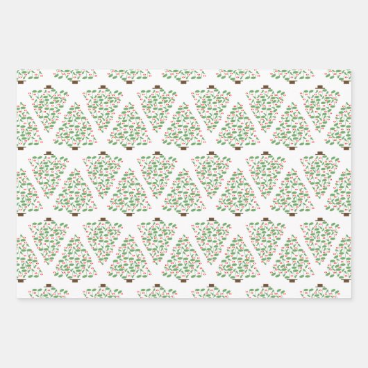 Musical Christmas Tree Wrapping Paper Sheets (Voorkant)