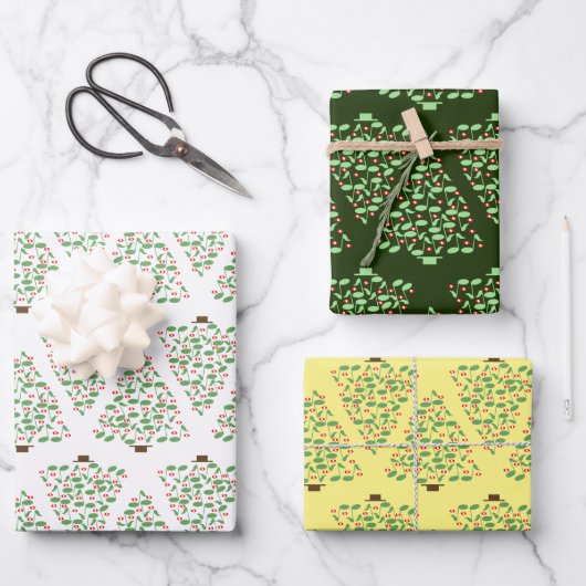 Musical Christmas Tree Wrapping Paper Sheets (Voorkant)
