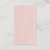 Musical Clef Logo Vocalist Singer Blush Pink Music Visitekaartje (Achterkant)