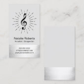 Musical Clef Logo Vocalist Songwriter Music Visitekaartje (Voorkant / Achterkant)