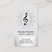 Musical Clef Logo Vocalist Songwriter Music Visitekaartje (Voorkant)